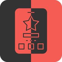 Star Red Inverse Icon vector