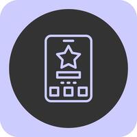 Star Linear Round Icon vector