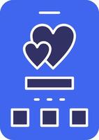 Heart Solid Two Color Icon vector