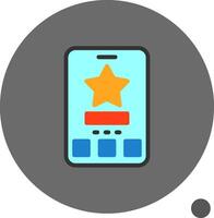 Star Flat Shadow Icon vector