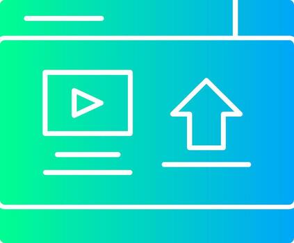 Upload Solid Multi Gradient Icon vector
