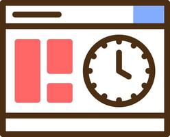 Clock Color Filled Icon vector