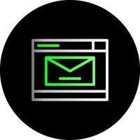 Mail Dual Gradient Circle Icon vector