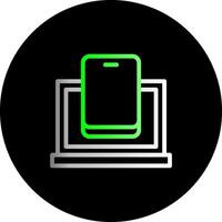 Phone Dual Gradient Circle Icon vector