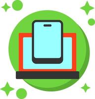 Phone Tailed Color Icon vector