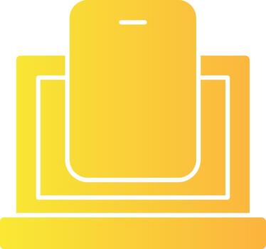 teléfono sólido multi degradado icono vector