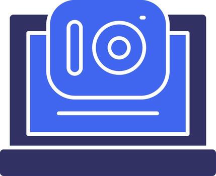 cámara sólido dos color icono vector