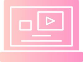 Video Solid Multi Gradient Icon vector