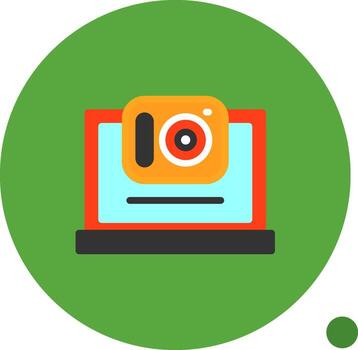 Camera Flat Shadow Icon vector