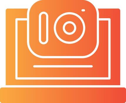 Camera Solid Multi Gradient Icon vector