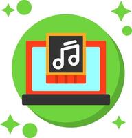 Music Tailed Color Icon vector