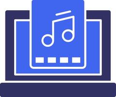 Music Solid Two Color Icon vector