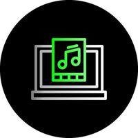 Music Dual Gradient Circle Icon vector