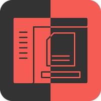 File Red Inverse Icon vector