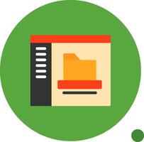 Folder Flat Shadow Icon vector