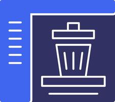 Trash Solid Two Color Icon vector