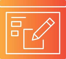 Edit Solid Multi Gradient Icon vector