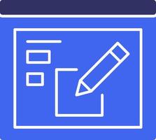 Edit Solid Two Color Icon vector