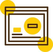 Delete Yellow Lieanr Circle Icon vector