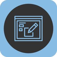 Edit Linear Round Icon vector