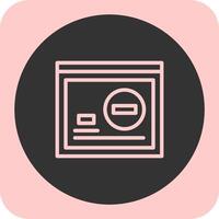 Delete Linear Round Icon vector