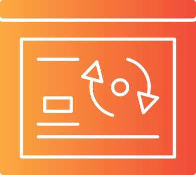 actualizar sólido multi degradado icono vector
