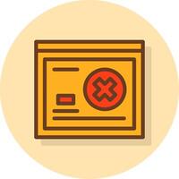 Cross Filled Shadow Cirlce Icon vector