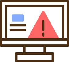 Warning Color Filled Icon vector