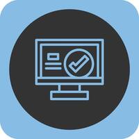 Checkmark Circle Linear Round Icon vector