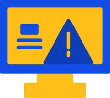 Warning Flat Two color Icon vector
