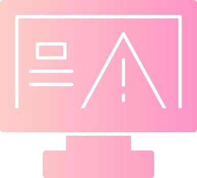 advertencia sólido multi degradado icono vector