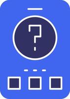 Question Mark Solid Two Color Icon vector