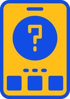 Question Mark Flat Two color Icon vector