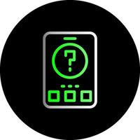 Question Mark Dual Gradient Circle Icon vector