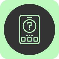 Question Mark Linear Round Icon vector