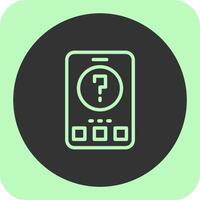 Question Mark Linear Round Icon vector