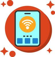 Wi-Fi Tailed Color Icon vector