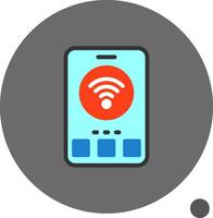 Wi-Fi Flat Shadow Icon vector