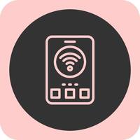 Wi-Fi Linear Round Icon vector