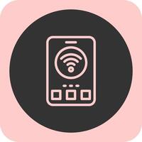 Wi-Fi Linear Round Icon vector