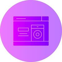 Speaker Gradient Circle Icon vector