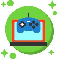 Game Controller Tailed Color Icon vector