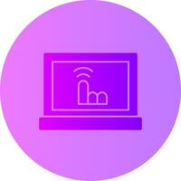 Touchscreen Gradient Circle Icon vector