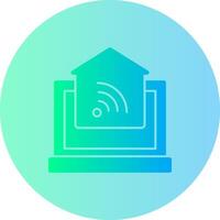 Home Automation Gradient Circle Icon vector