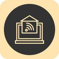 Home Automation Linear Round Icon vector