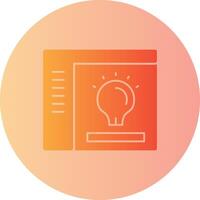 Lightbulb Gradient Circle Icon vector