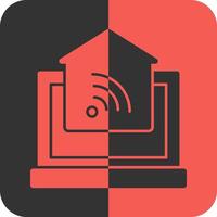 Home Automation Red Inverse Icon vector