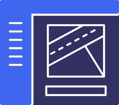 Map Solid Two Color Icon vector