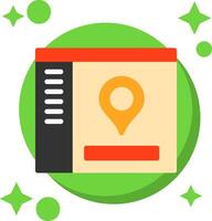 Location Tailed Color Icon vector