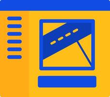 Map Flat Two color Icon vector